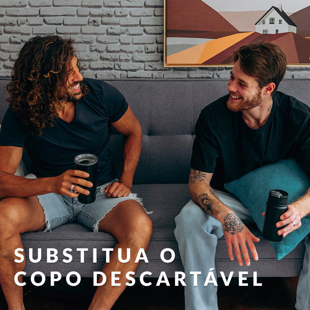 Substitua o copo descartável