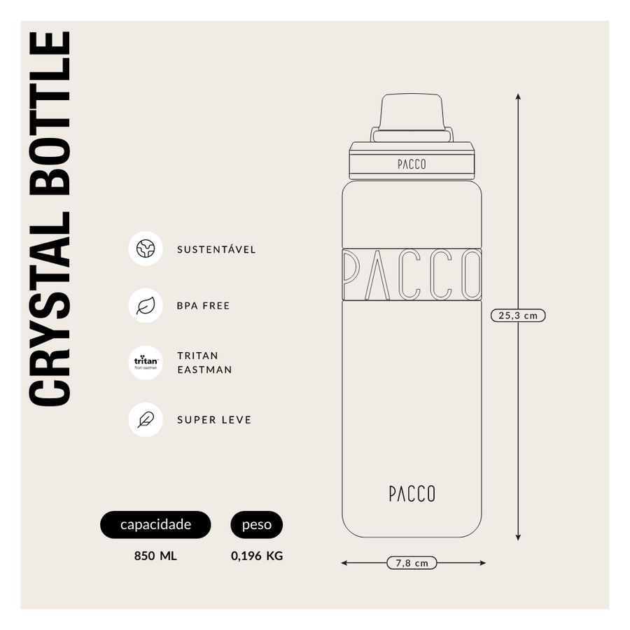 Garrafa Crystal em Tritan™ 850ml