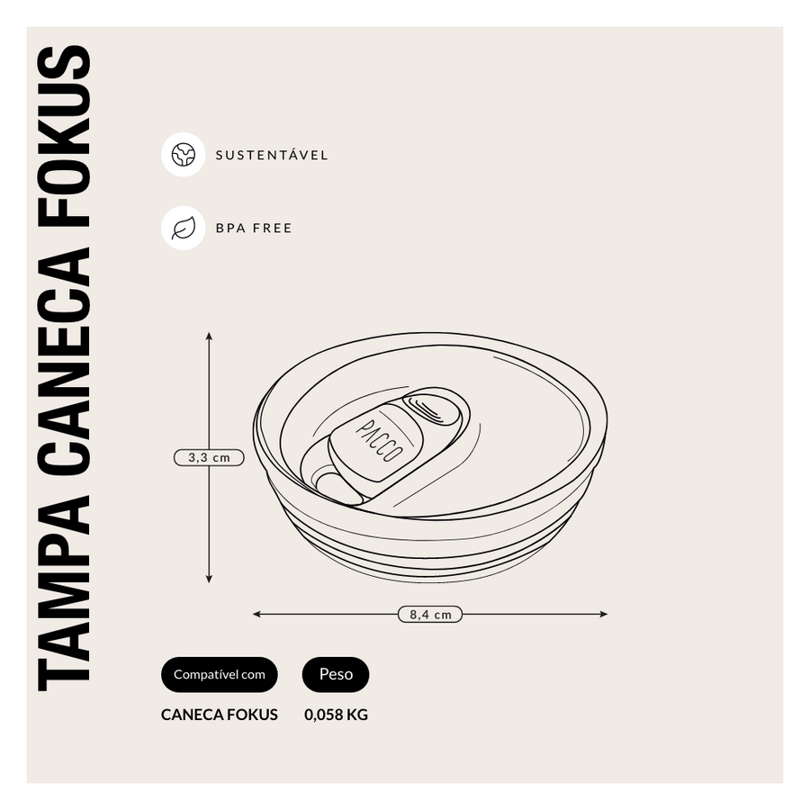Tampa Caneca Fokus
