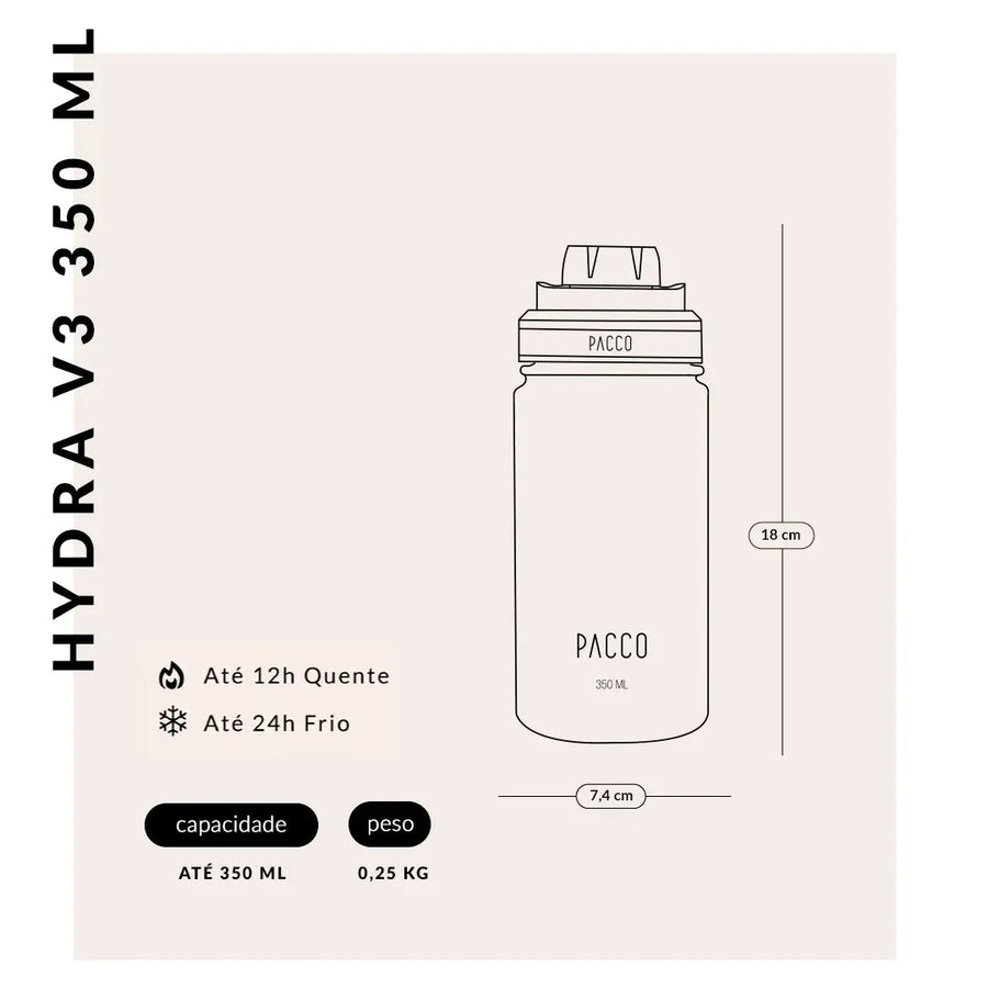 Garrafa Térmica Hydra V3 350ml PURETASTE®