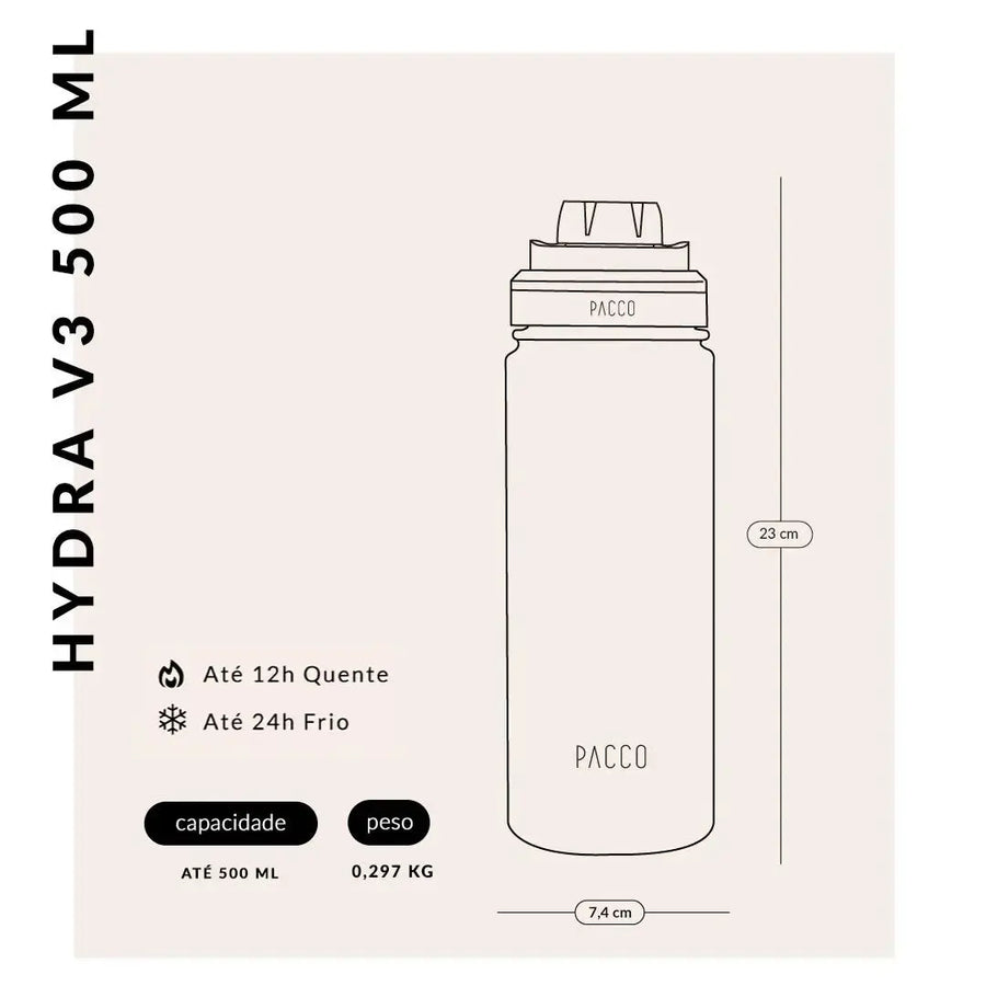 Garrafa Térmica Hydra V3 500ml | PURETASTE®