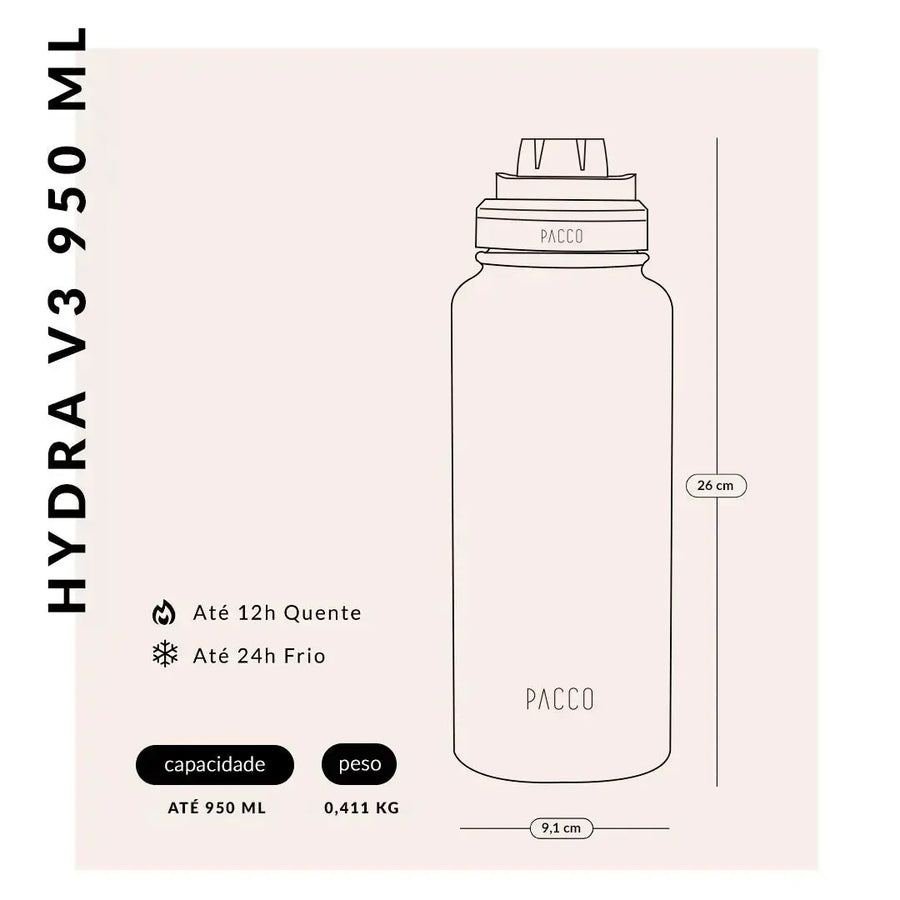 Garrafa Térmica Hydra V3 950ml | PURETASTE ®