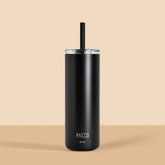 Copo Térmico Slim Cup 600ml Cherry Blossom PACCO vista frontal com bico de silicone.