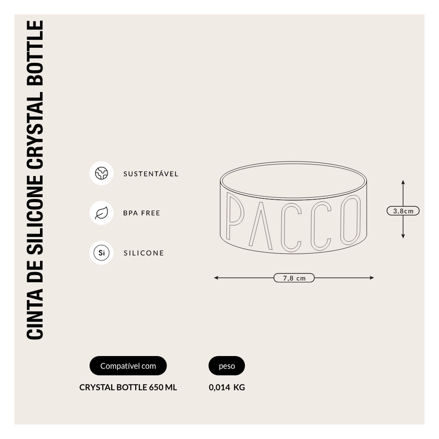 Cinta de Silicone para Garrafa Crystal 650ml