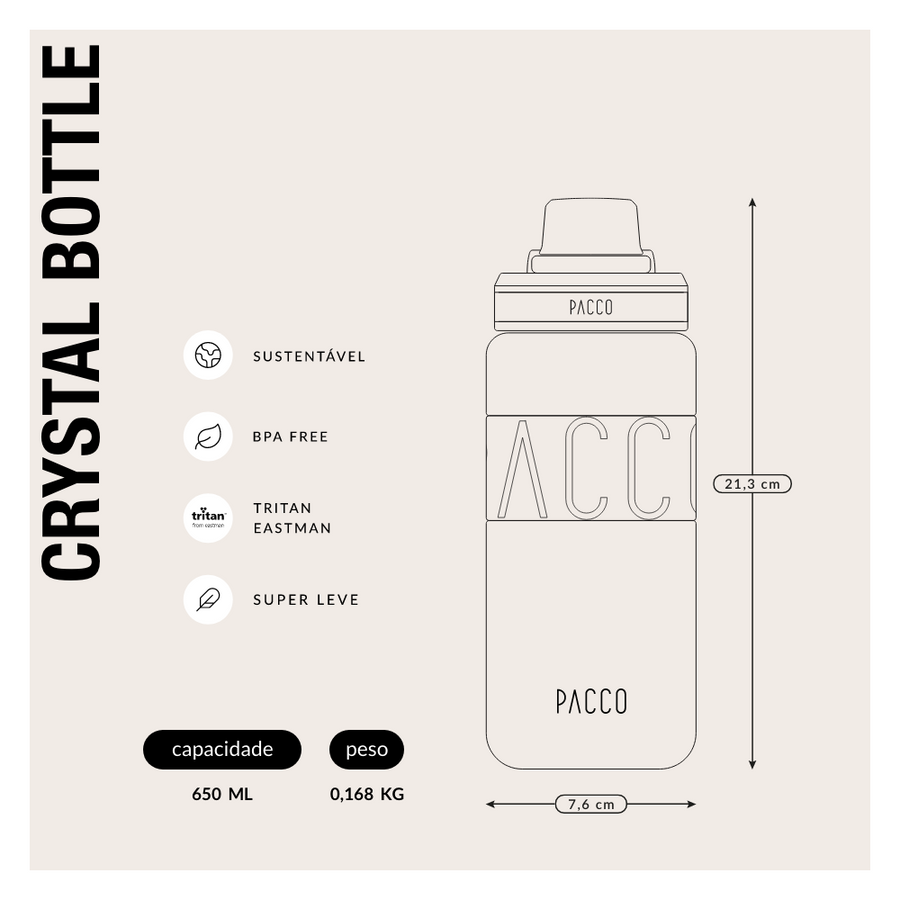 Garrafa Crystal em Tritan™ 650ml
