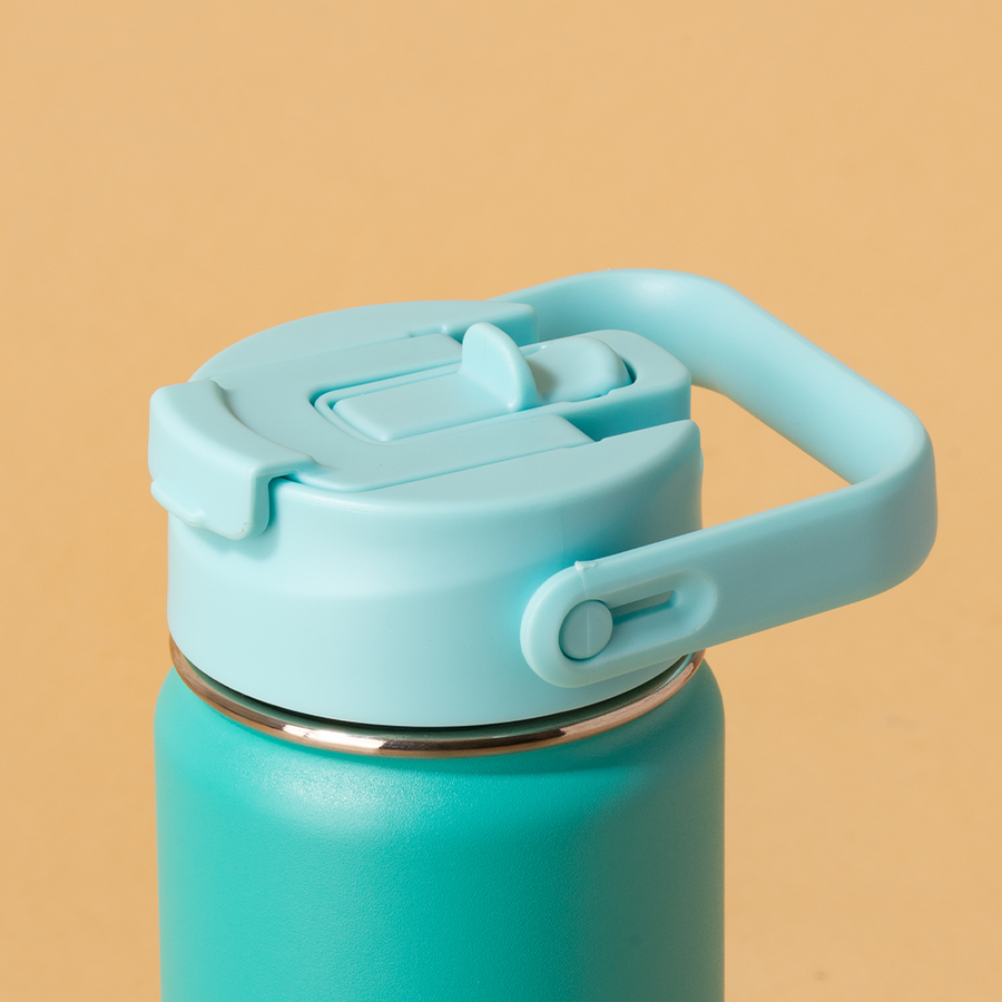 Hydra Duo - Garrafa Térmica Hydra V2 Turquesa 500ml e Tampa Duo Nuvem