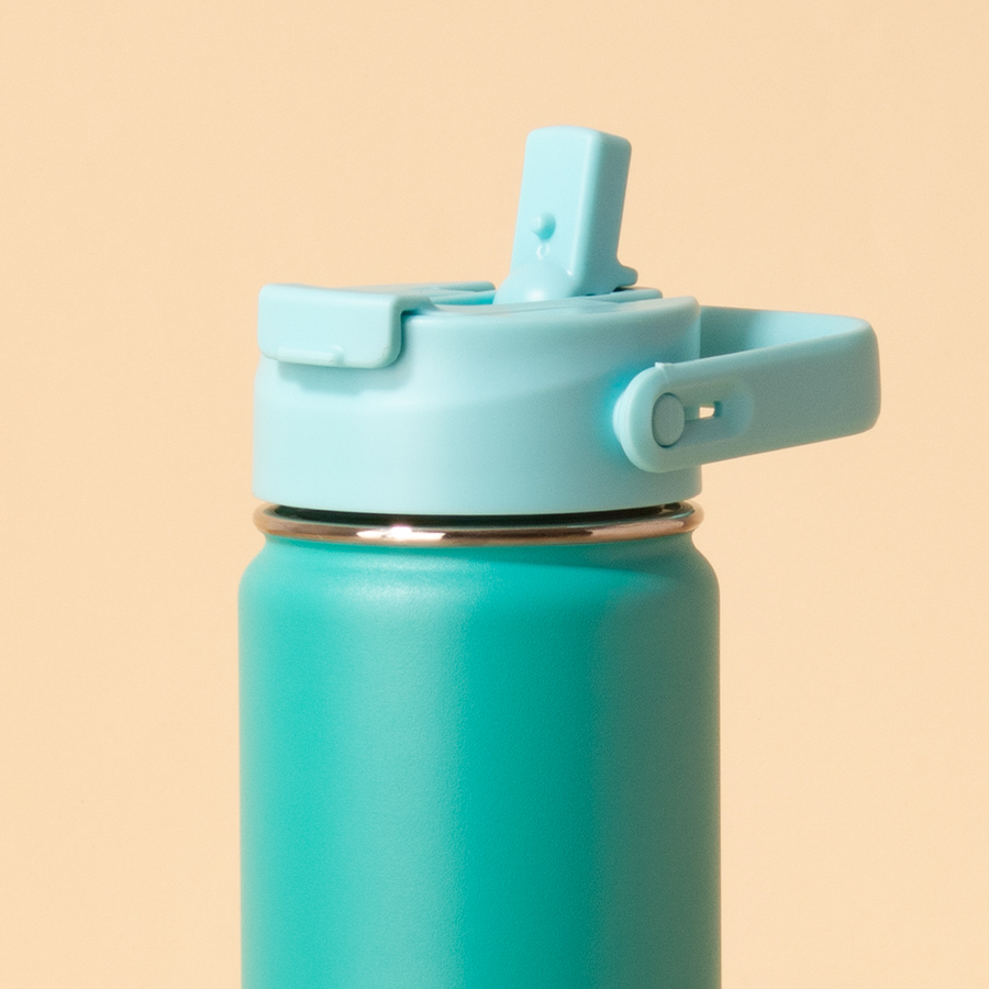 Hydra Duo - Garrafa Térmica Hydra V2 Turquesa 500ml e Tampa Duo Nuvem