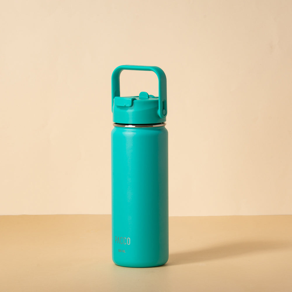 Hydra Duo - Garrafa Térmica Hydra V2 Turquesa 500ml e Tampa Duo Turquesa