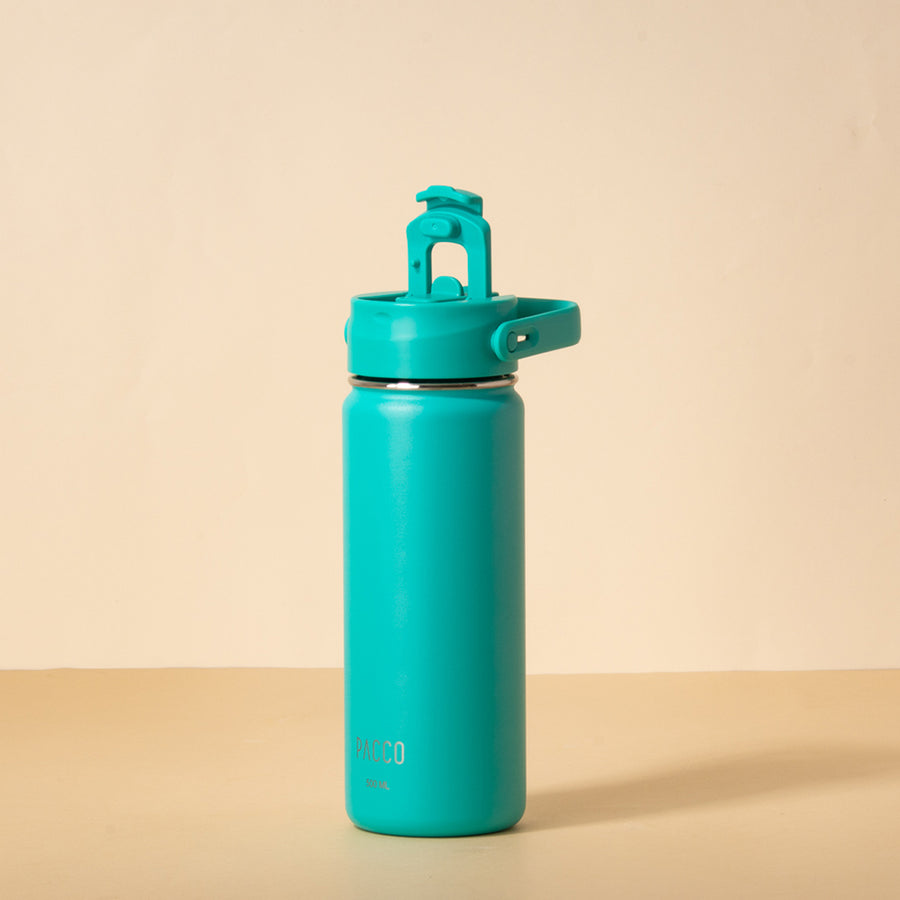 Hydra Duo - Garrafa Térmica Hydra V2 Turquesa 500ml e Tampa Duo Turquesa