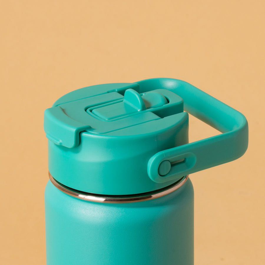 Hydra Duo - Garrafa Térmica Hydra V2 Turquesa 500ml e Tampa Duo Turquesa