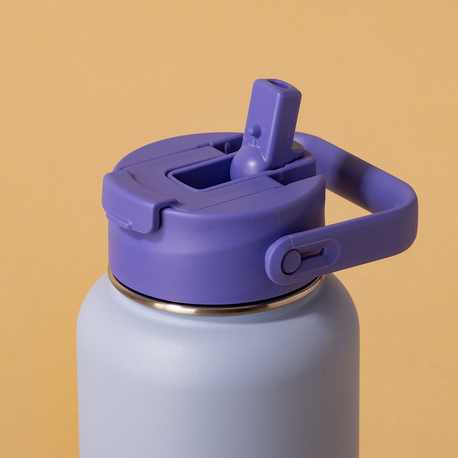 Hydra Duo - Garrafa Térmica Hydra V2 Lavanda 950ml e Tampa Duo Trust Blue