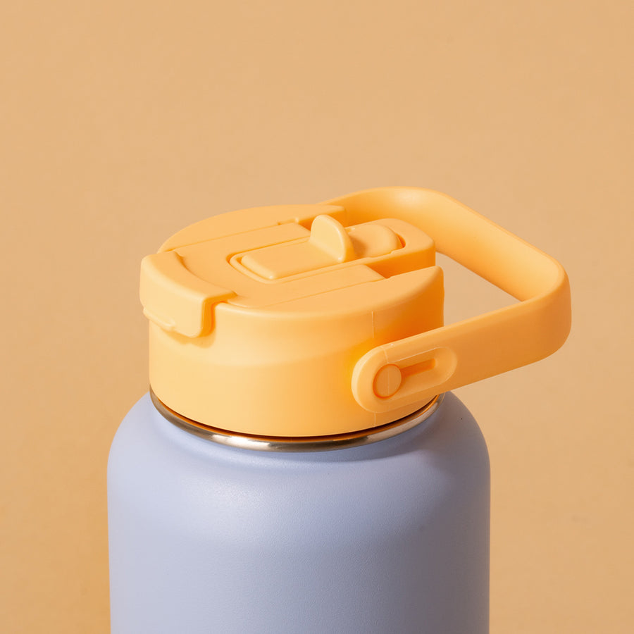 Hydra Duo - Garrafa Térmica Hydra V2 Lavanda 950ml e Tampa Duo Yellow Crush