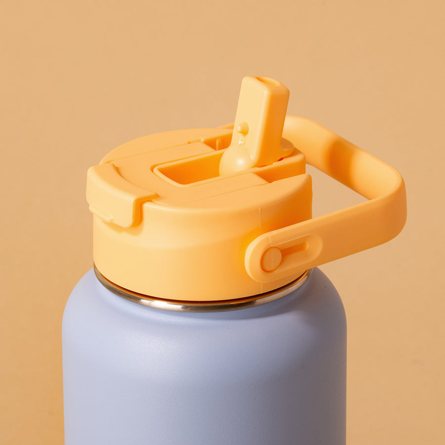 Hydra Duo - Garrafa Térmica Hydra V2 Lavanda 950ml e Tampa Duo Yellow Crush