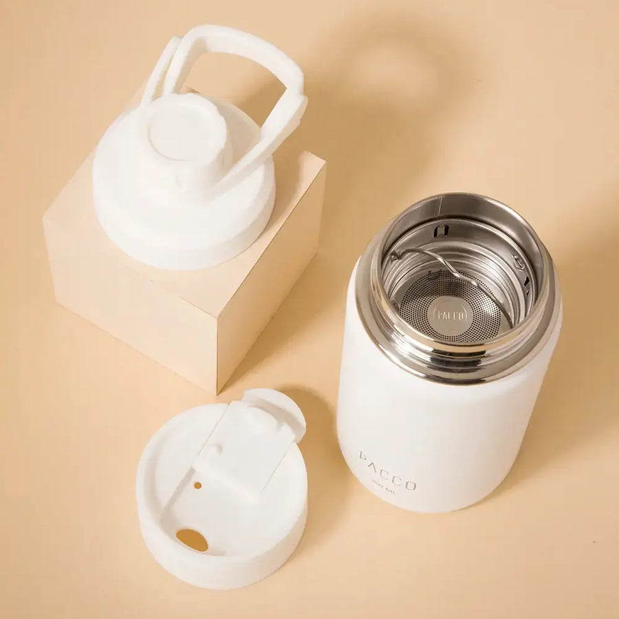 Kit Tumbler | Garrafa Térmica Hydra 350ml + Kit infusor Branco