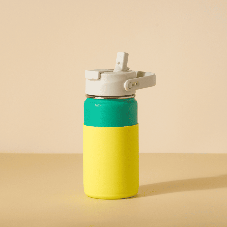 Kit Garrafa Térmica Hydra V2 350ml Esmeralda com Tampa Duo e Capa Regular