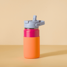 Kit Garrafa Térmica Hydra V2 350ml Fúcsia com Tampa Duo e Capa Regular