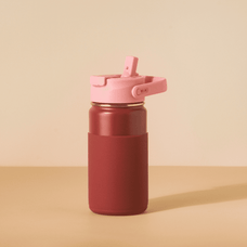 Kit Garrafa Térmica Hydra V2 350ml Terracota com Tampa Duo e Capa Regular