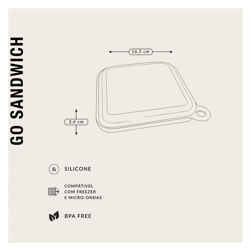 Go Sandwich - Porta‑Sanduíche de Silicone