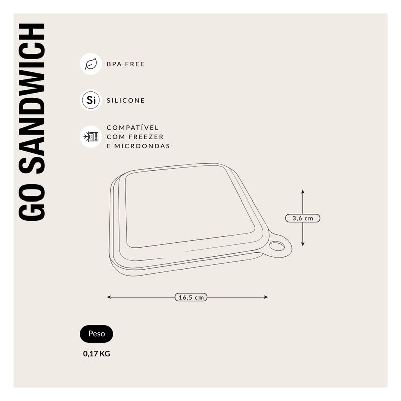 Go Sandwich Porta‑Sanduíche de Silicone