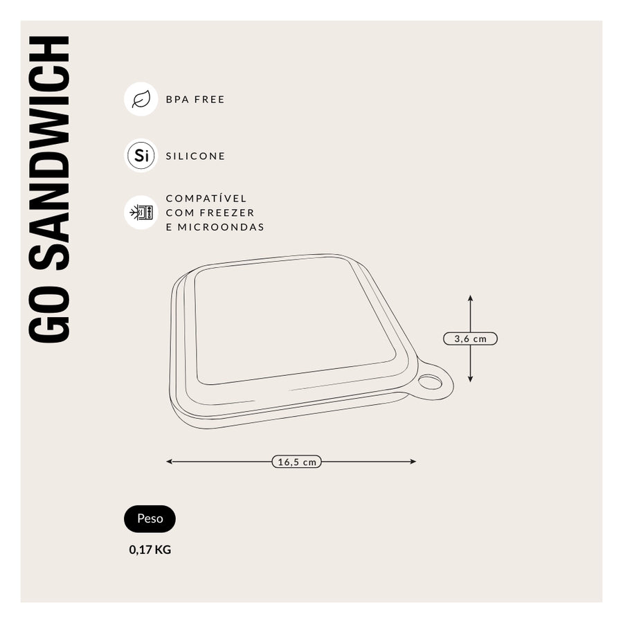 Go Sandwich Porta‑Sanduíche de Silicone