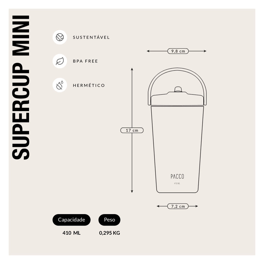 Copo Térmico SuperCup Mini Estampado 410ml