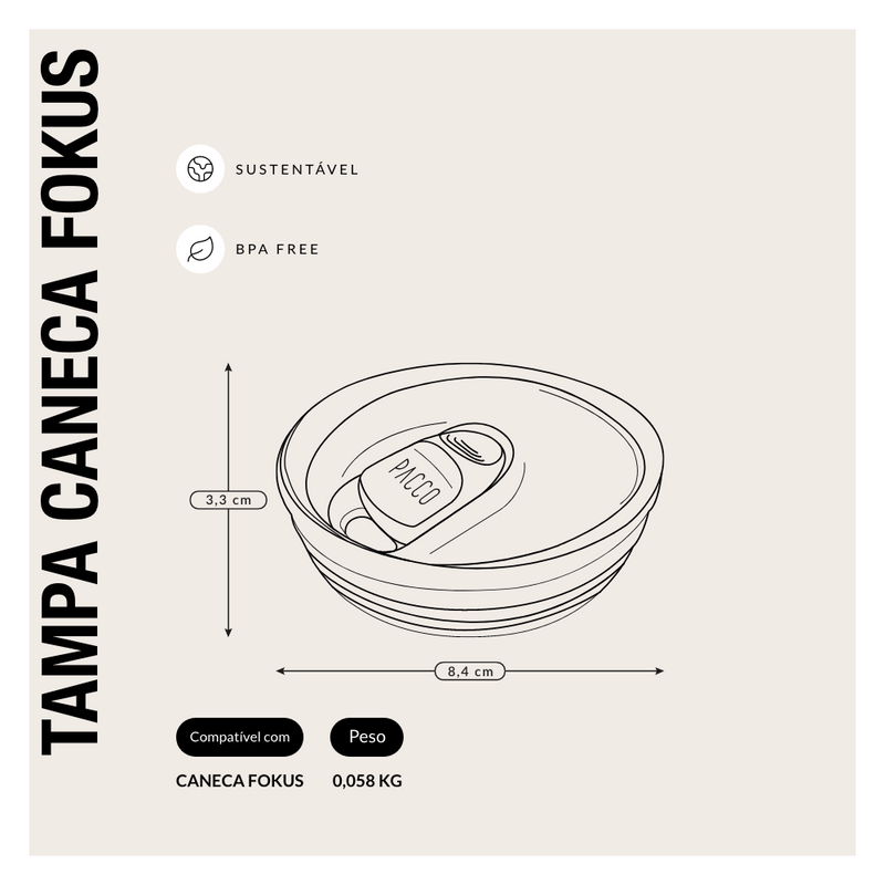 Tampa Caneca Fokus