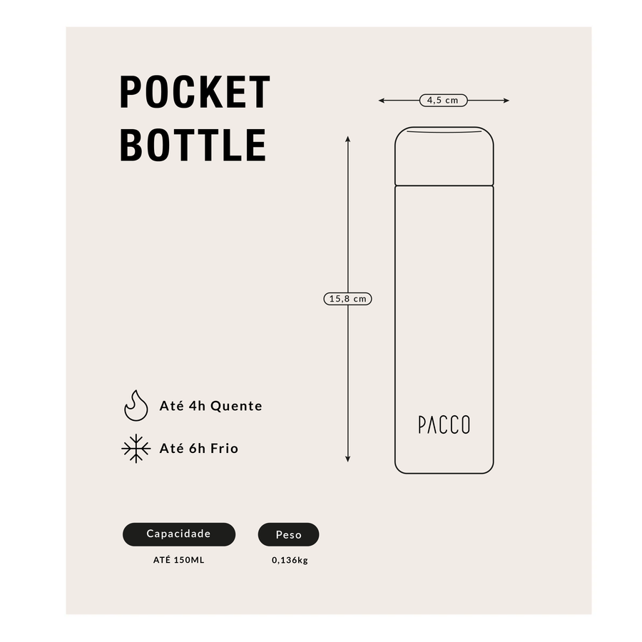 Pocket Bottle | Mini Garrafa Térmica – 150ml