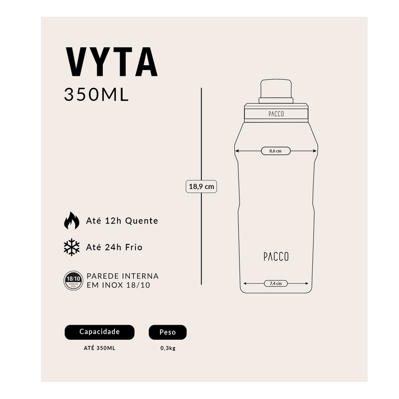 Garrafa Térmica Vyta 350ml