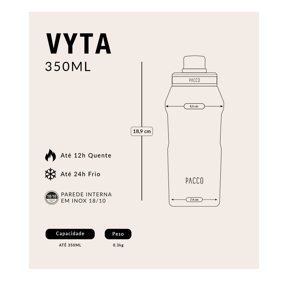 Garrafa Térmica Vyta 350ml