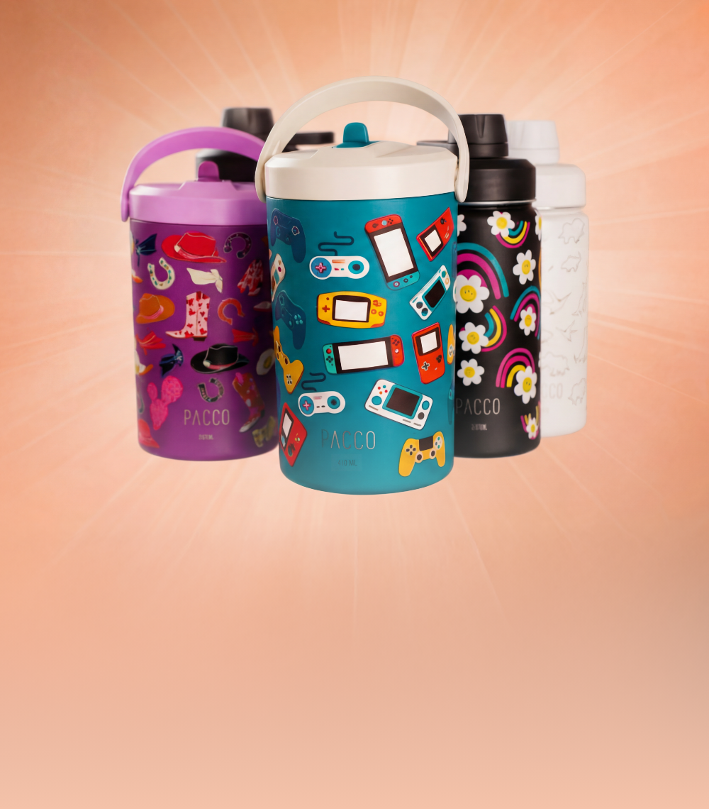 Linha KIDS PACCO: Garrafas e Copos Térmicos Infantis