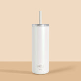 Copo Térmico Slim Cup 600ml Moonstone PACCO vista frontal com bico de silicone.