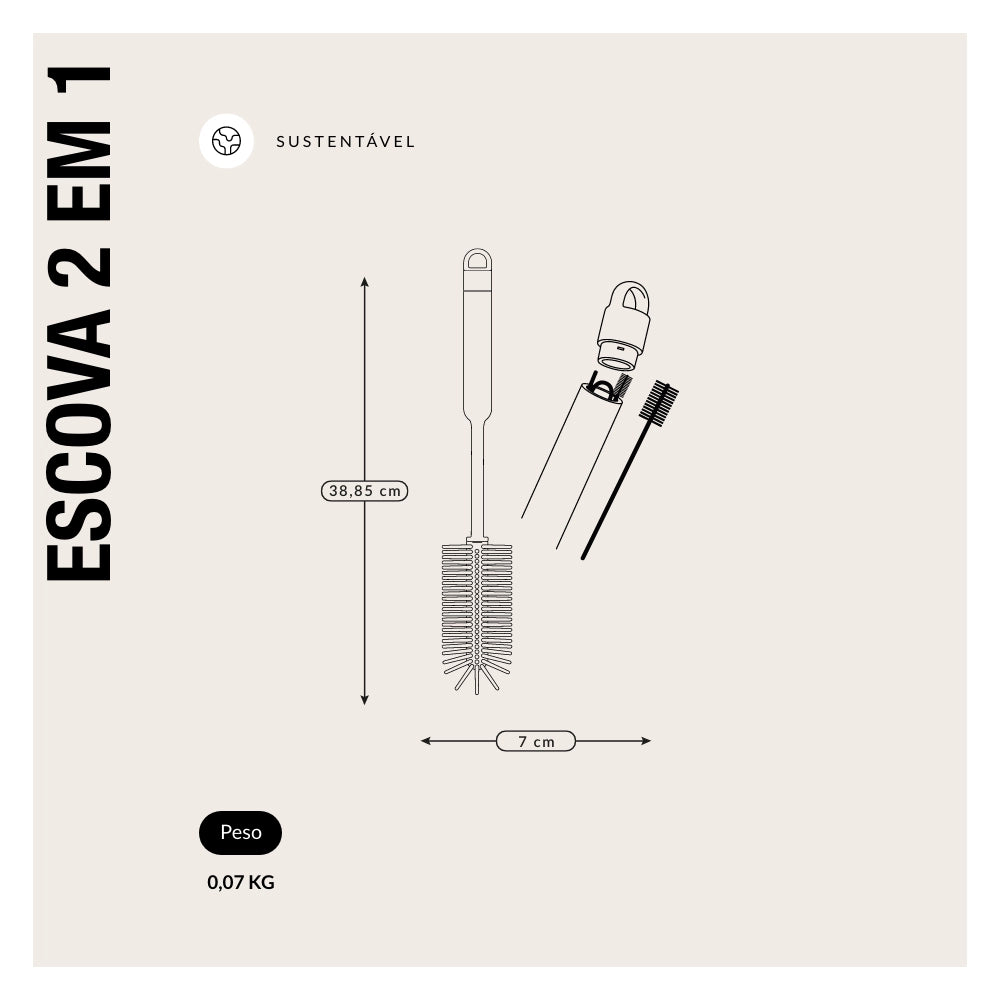 Kit de Higienização - Higipure 500ml + Escova 2 em 1 + Escova GapBrush