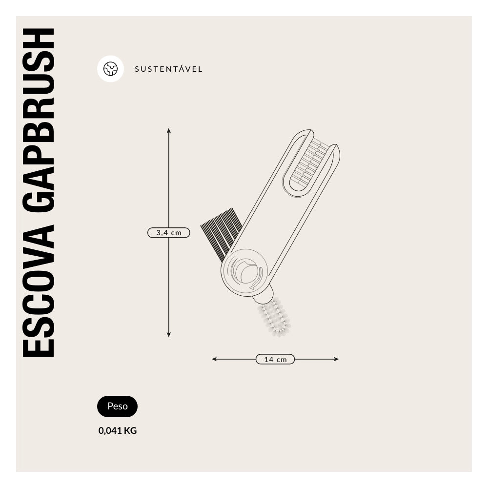 Kit de Higienização - Higipure 500ml + Escova 2 em 1 + Escova GapBrush