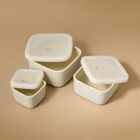 Fresh trio - Conjunto pote de silicone Creme