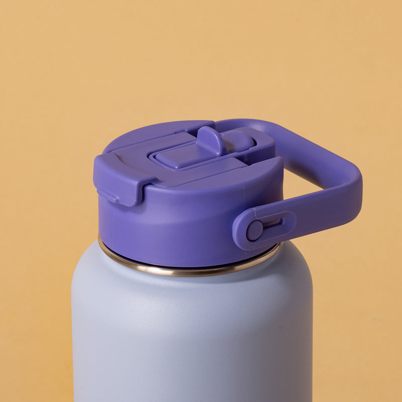 Hydra Duo - Garrafa Térmica Hydra V2 Lavanda 950ml e Tampa Duo Trust Blue