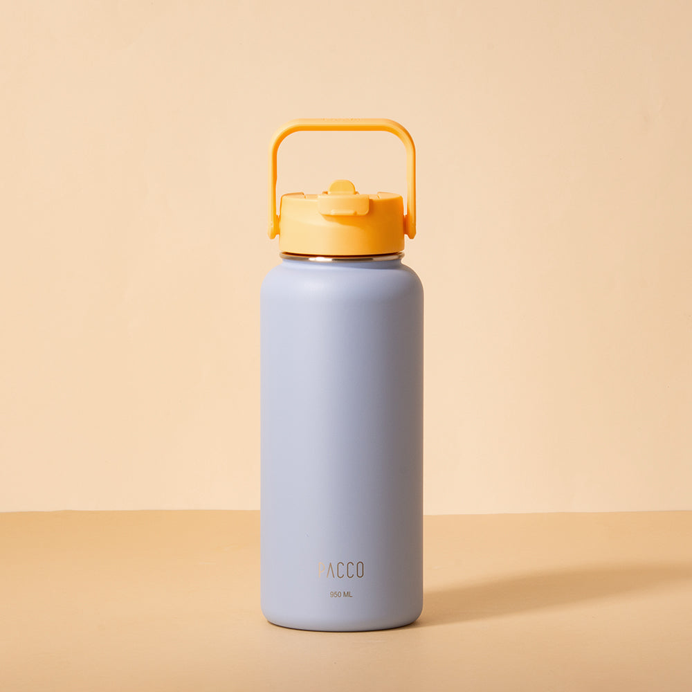 Hydra Duo - Garrafa Térmica Hydra V2 Lavanda 950ml e Tampa Duo Yellow Crush