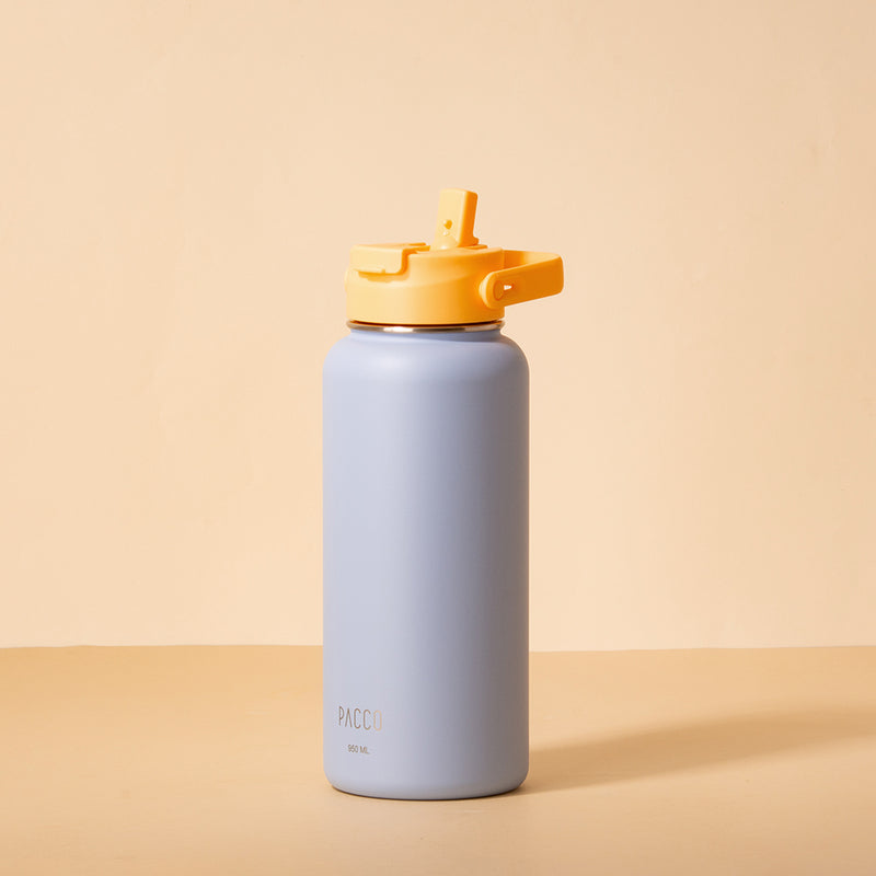 Hydra Duo - Garrafa Térmica Hydra V2 Lavanda 950ml e Tampa Duo Yellow Crush