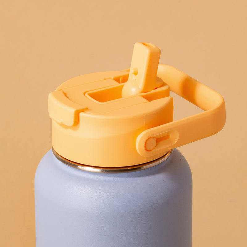 Hydra Duo - Garrafa Térmica Hydra V2 Lavanda 950ml e Tampa Duo Yellow Crush