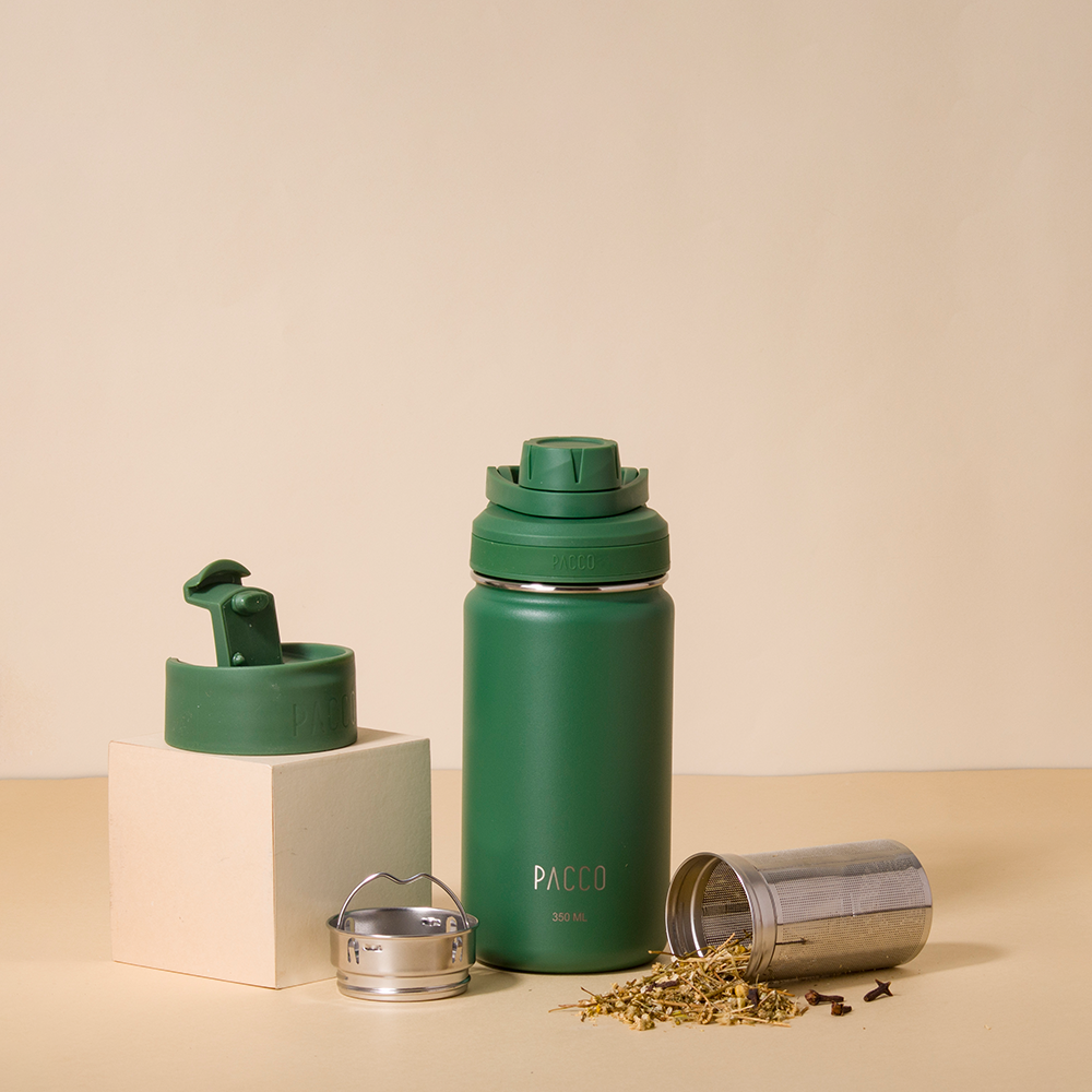 Tumbler - Hydra 350ml + Kit infusor Verde Militar