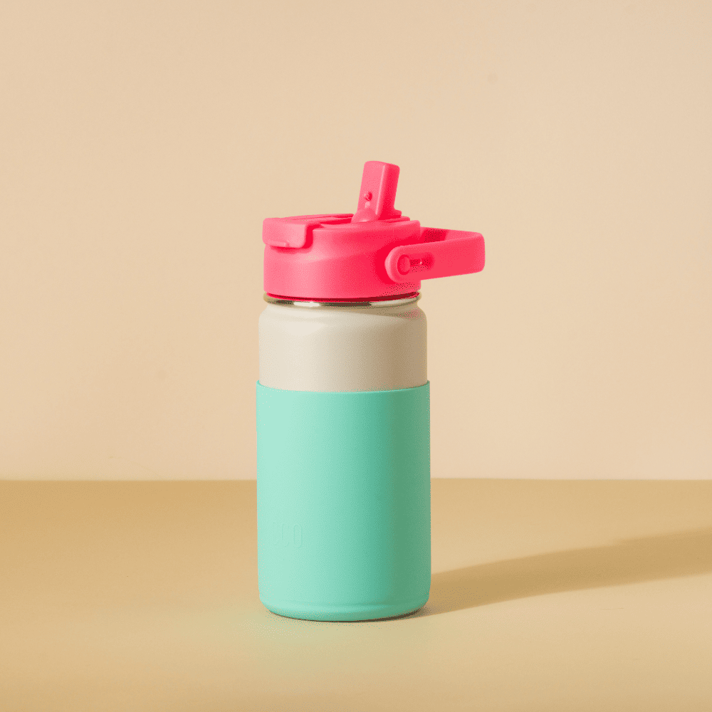 Kit Garrafa Térmica Hydra V2 Creme com Tampa Duo e Capa Regular