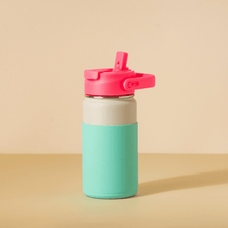 Kit Garrafa Térmica Hydra V2 Creme com Tampa Duo e Capa Regular