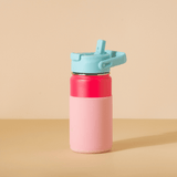 Kit Garrafa Térmica Hydra V3 350ml PURETASTE® Cereja com Tampa Duo e Capa Regular