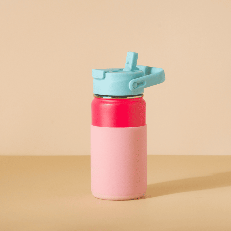 Kit Garrafa Térmica Hydra V3 350ml PURETASTE® Cereja com Tampa Duo e Capa Regular